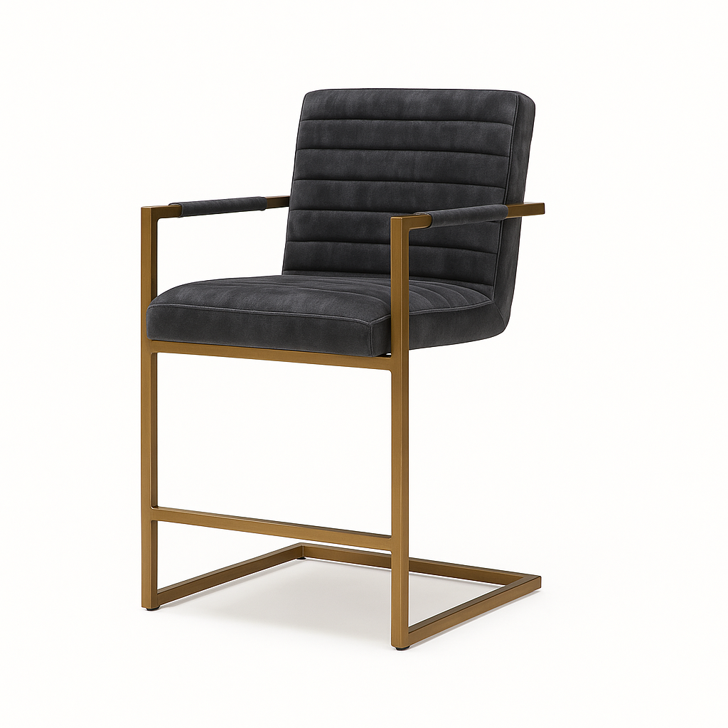 Scaun bar catifea GRI model DONI