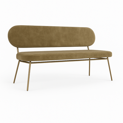 Bancheta catifea AMO culoare BEJ INCHIS