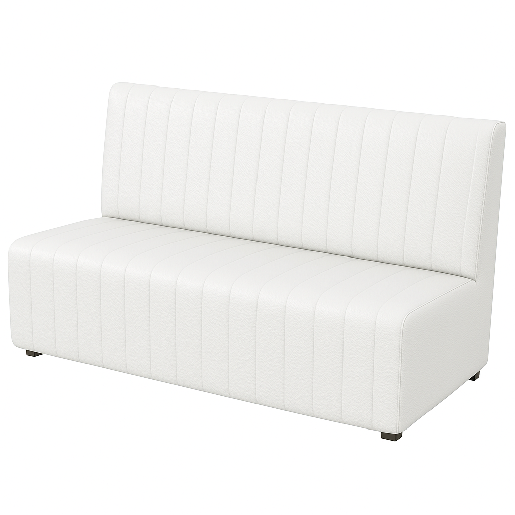 Bancheta piele LUIGI culoare ALB