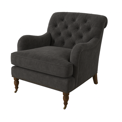 Fotoliu catifea GRI | model CALEDONIAN