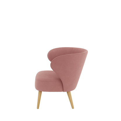 Fotoliu catifea ROZ | model CAPRICE