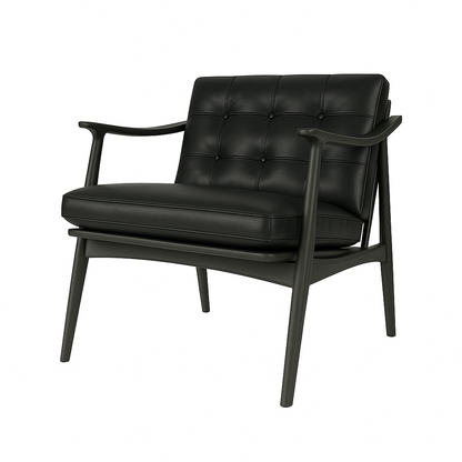 Fotoliu piele NEAGRA | model ALFREDO