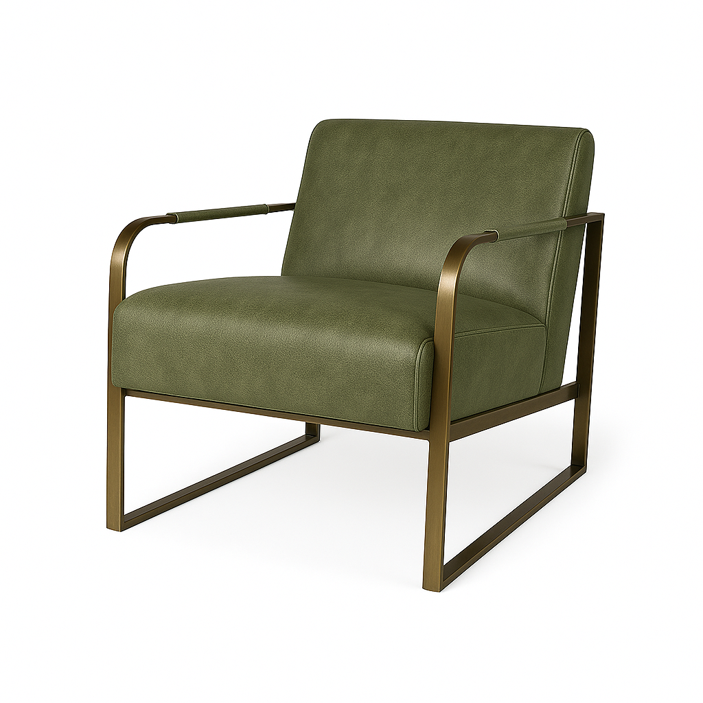 Fotoliu piele VERDE | model MARCELO