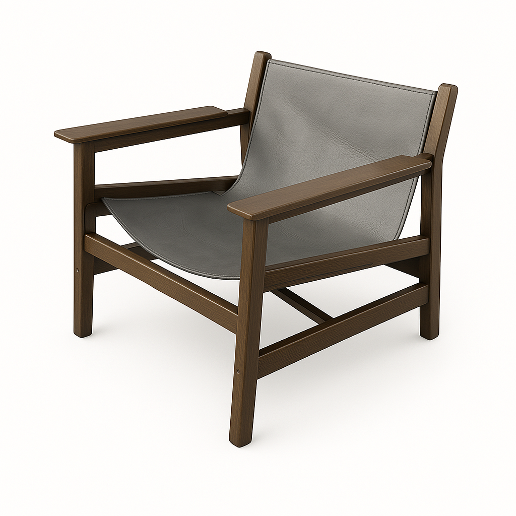 Fotoliu piele DARI A culoare GRI