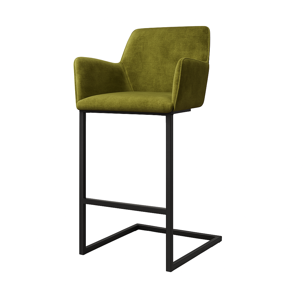 Scaun bar catifea VERDE model GIAN