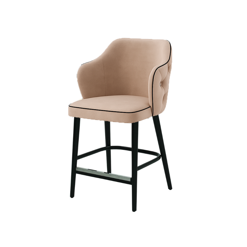 Scaun bar catifea ROZ | model ZOE