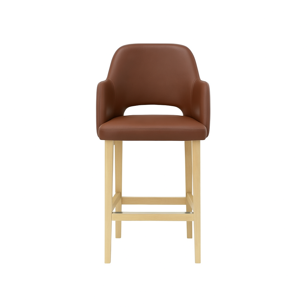 Scaun bar piele naturala | model APRIL