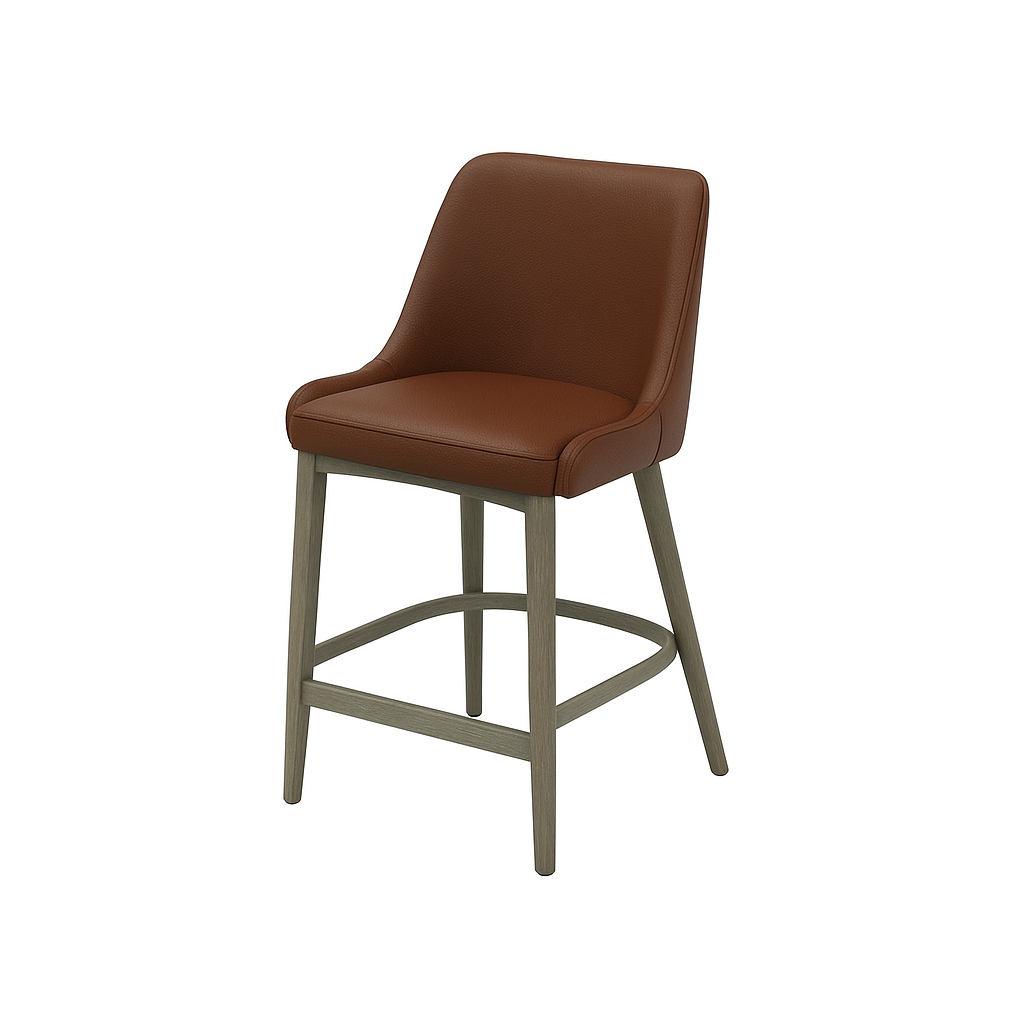 Scaun bar piele VERDE | model GINA