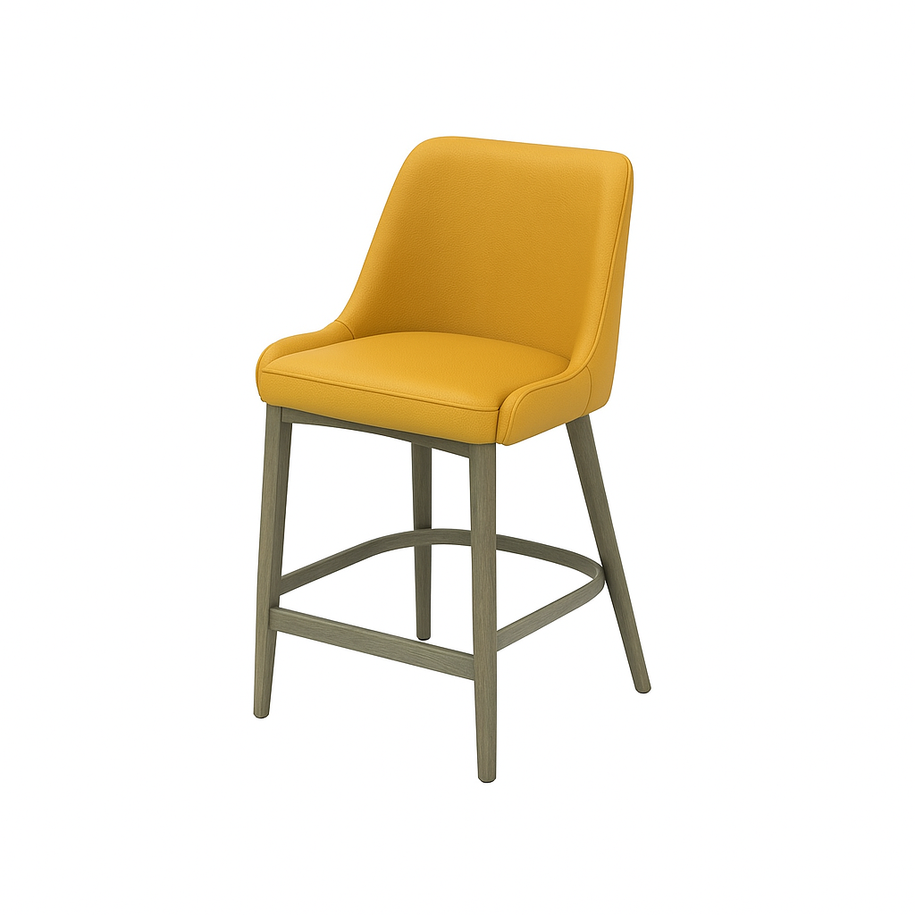 Scaun bar piele VERDE | model GINA