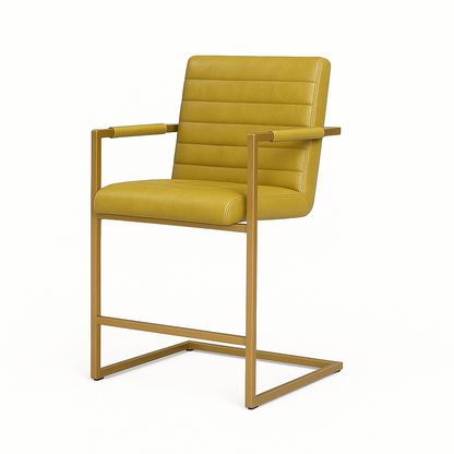 Scaun bar piele GALBENA | model DONI