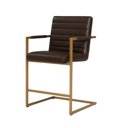 Scaun bar piele MARO INCHIS | model DONI