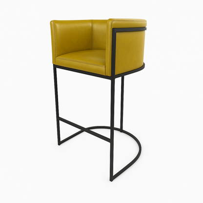 Scaun bar piele GALBENA | model NINO