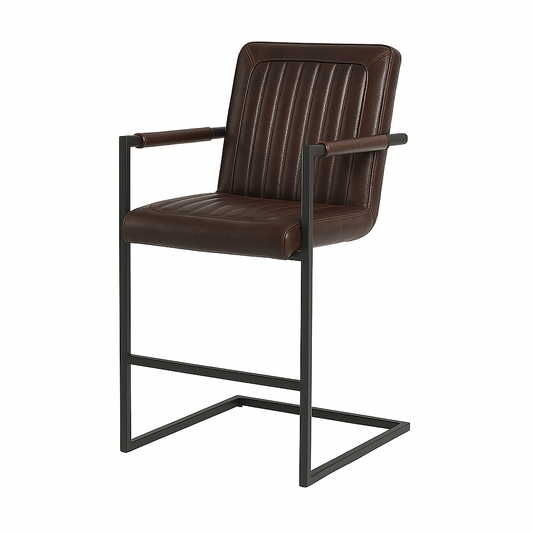 Scaun bar piele MARO INCHIS | model TRUM
