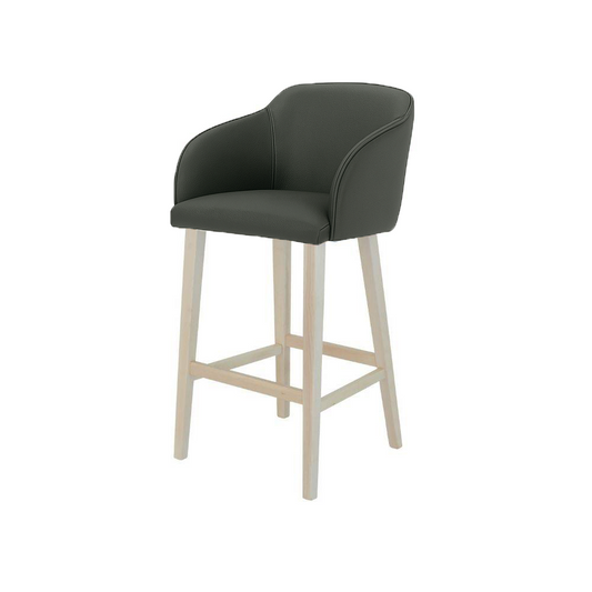 Scaun bar piele VERDE | model CROCO