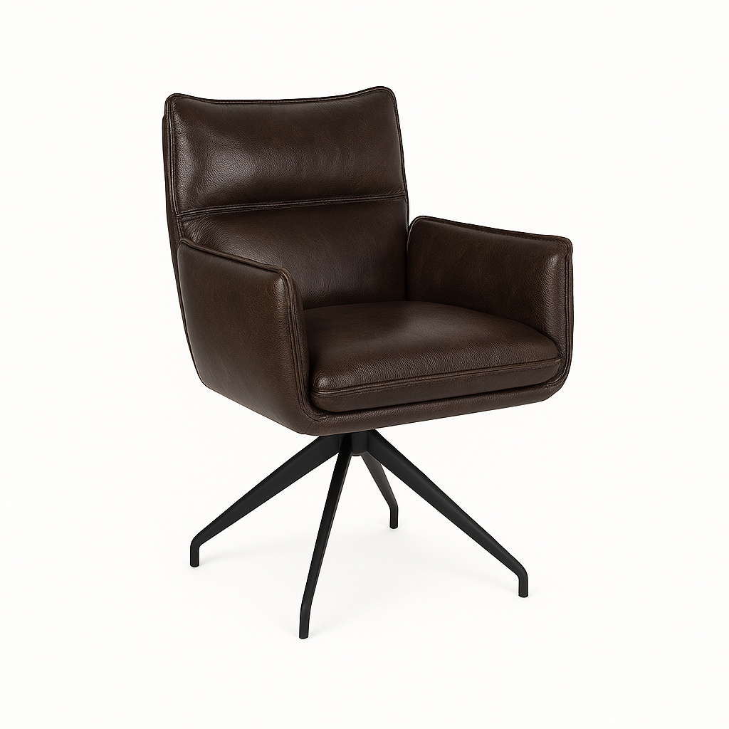 Scaun piele MARO INCHIS | model SMILEY